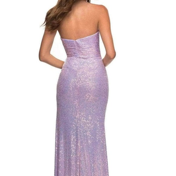 La Femme 30497SC Prom Dress Blue Size 2 - Picture 3 of 6